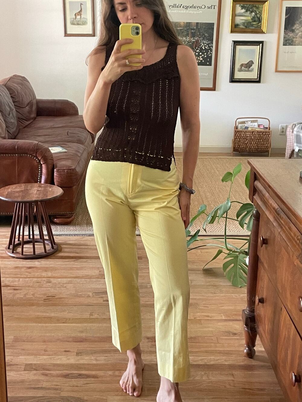 Bernard Zins Yellow Cotton Trousers